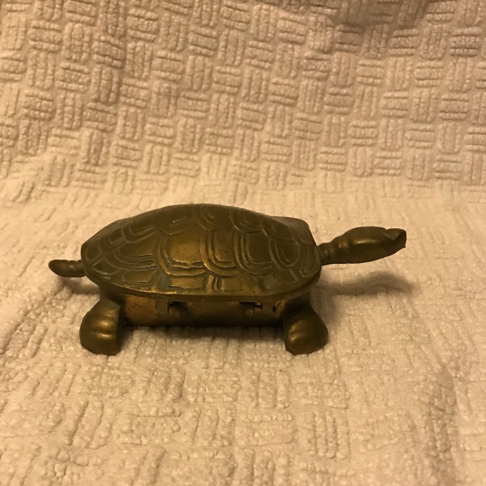 Vintage Brass Turtle Trinket